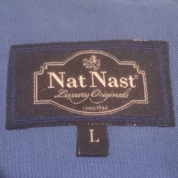 Nat Nast Shirt Men Large L Bowling Silk Cotton Diamond Luxury Originals Button - Picture 10 of 13